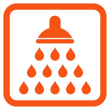 Duş düz vektör simgesi