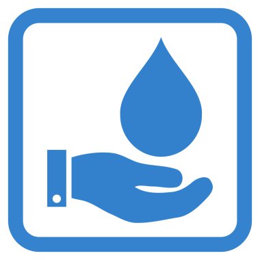 Su hizmet düz vektör simgesi