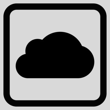 bulut düz vektör simgesi
