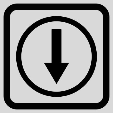 Rownded ok düz vektör simgesi