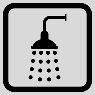 Duş düz vektör simgesi