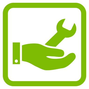 Onarım hizmeti düz vektör simgesi