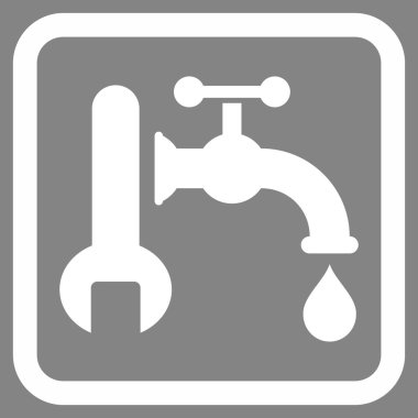 Sıhhi tesisat düz vektör simgesi