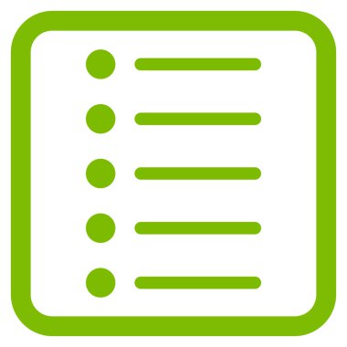 Öğeleri düz vektör simgesi