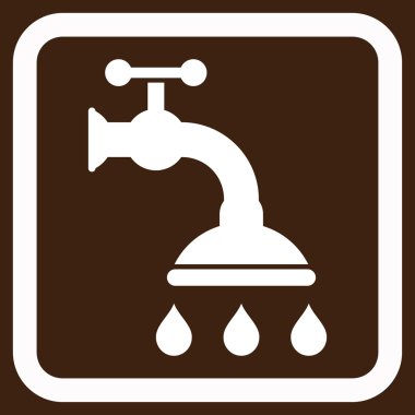 Duş musluk düz vektör simgesi