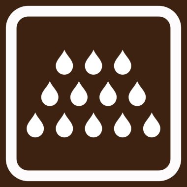 Damla düz vektör simgesi