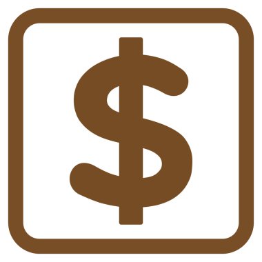 Dolar düz vektör simgesi