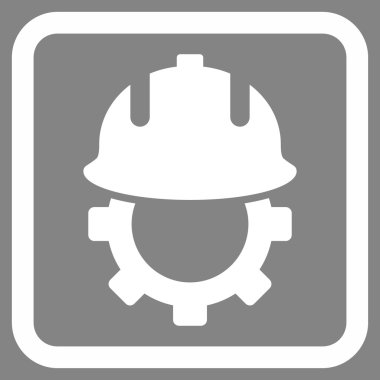 Geliştirme kask düz vektör simgesi