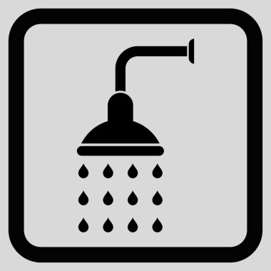 Duş düz vektör simgesi
