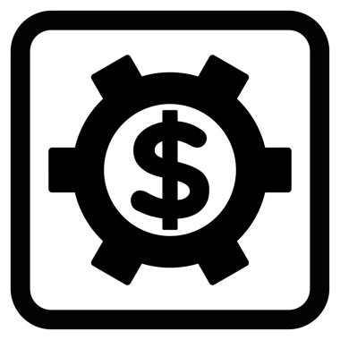 Mali Ayarlar düz vektör simgesi