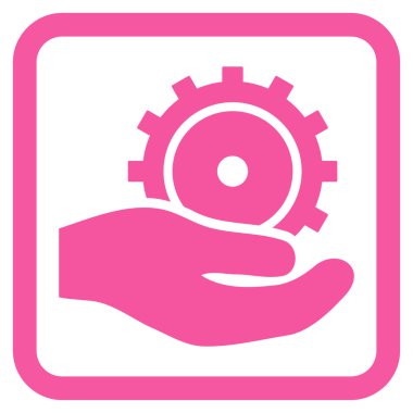 Geliştirme hizmet düz vektör simgesi