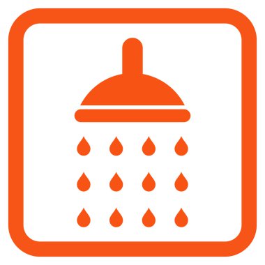 Duş düz vektör simgesi