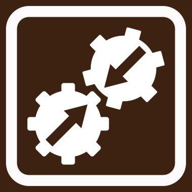 Dişli Tümleştirme düz vektör simgesi