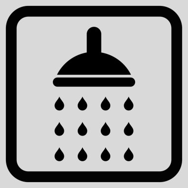 Duş düz vektör simgesi