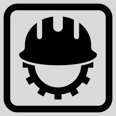 Geliştirme işçisi düz vektör simgesi