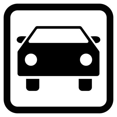 Otomobil Düz Vektör Simgesi