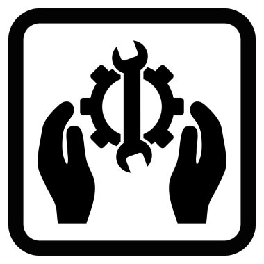 Onarım hizmeti düz vektör simgesi