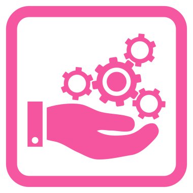 Mekanik Servisi düz vektör simgesi