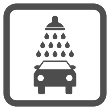 Araba duş düz vektör simgesi