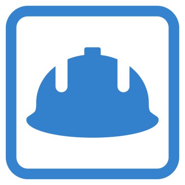 İnşaat kask düz vektör simgesi