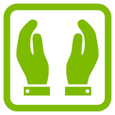 Bakım el düz vektör simgesi