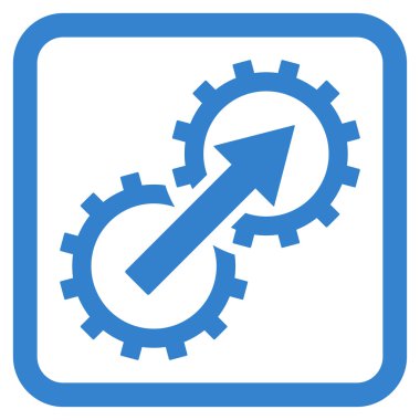 Dişli Tümleştirme düz vektör simgesi