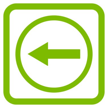 Sol yönlü ok düz vektör simgesi