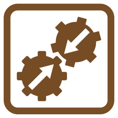 Dişli Tümleştirme düz vektör simgesi