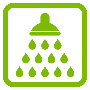 Duş düz vektör simgesi