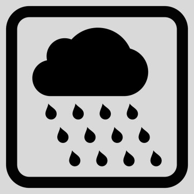 Yağmur bulutu düz vektör simgesi