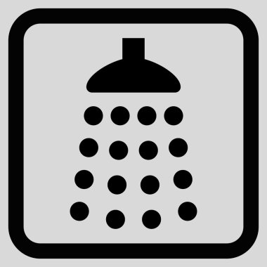 Duş düz vektör simgesi