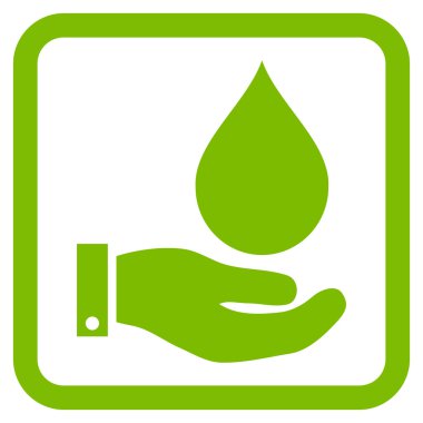 Su hizmet düz vektör simgesi