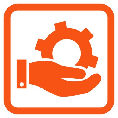 Hizmet düz vektör simgesi