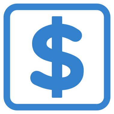 Dolar düz vektör simgesi