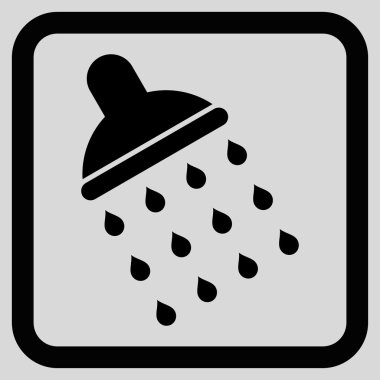 Duş düz vektör simgesi