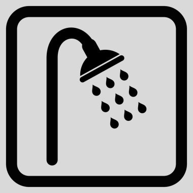 Duş düz vektör simgesi