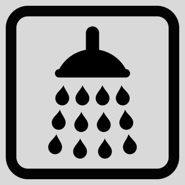 Duş düz vektör simgesi