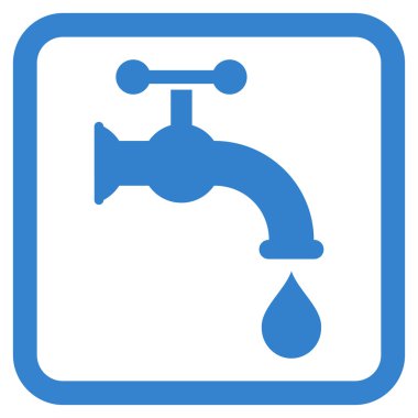 Su musluk düz vektör simgesi