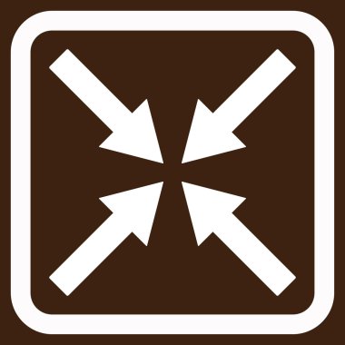 Merkezi oklar düz vektör simgesi