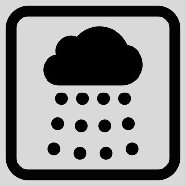 Yağmur bulutu düz vektör simgesi