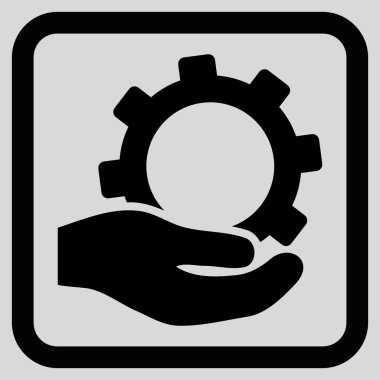 Hizmet düz vektör simgesi