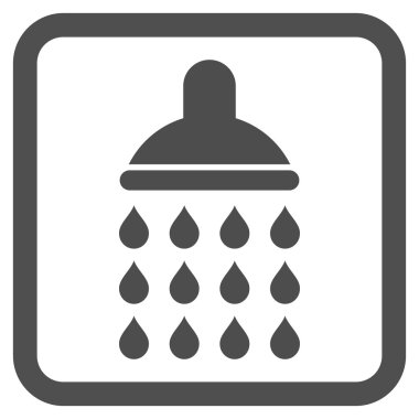 Duş düz vektör simgesi