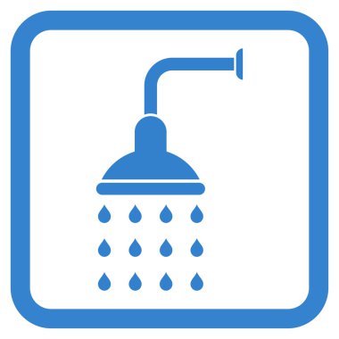 Duş düz vektör simgesi