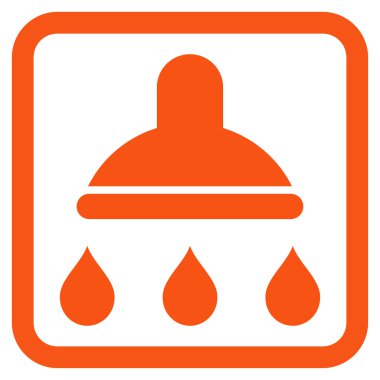 Duş düz vektör simgesi