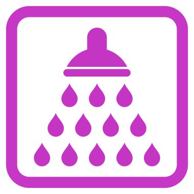 Duş düz vektör simgesi