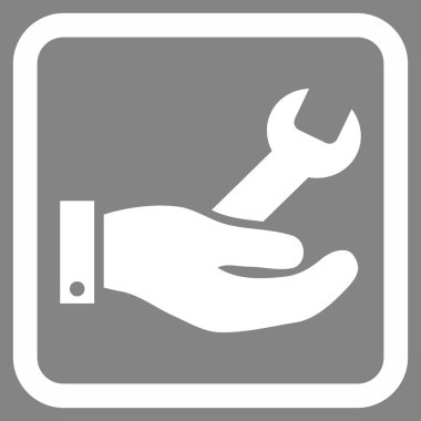 Onarım hizmeti düz vektör simgesi