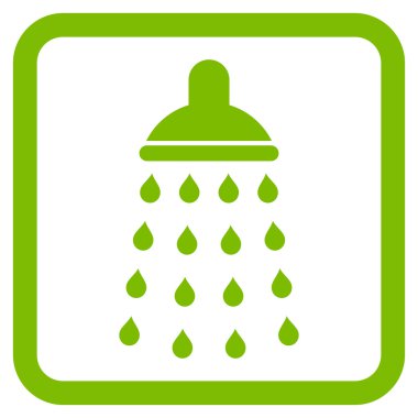 Duş düz vektör simgesi