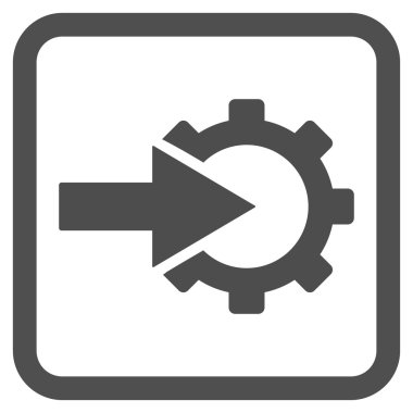 COG Tümleştirme düz vektör simgesi