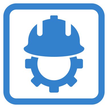 Geliştirme kask düz vektör simgesi