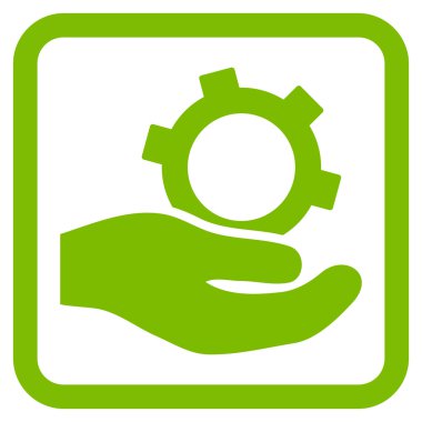 Mühendislik hizmet düz vektör simgesi